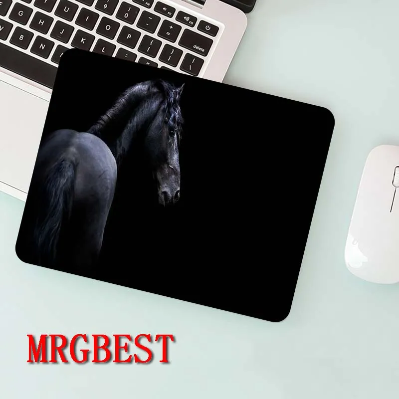 Коврик для мыши MRGBEST не блокирующийся коврик 22 х18 см с рисунком животных лошадей