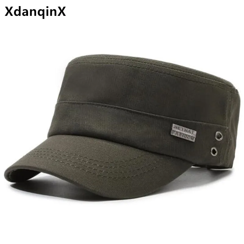 

Free Shipping New Spring Men's Flat Cap Simple Casual Cotton Military Hats Naval Caps For Men Snapback Cap Camping Fishing Cap