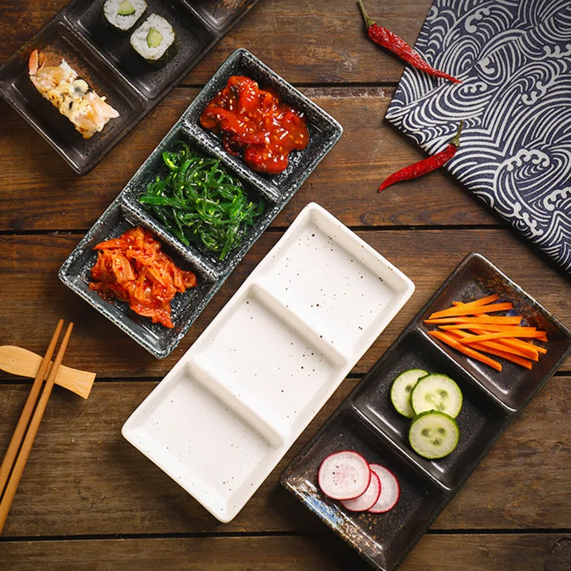 

Three Dishes Seasoning Saucers Ceramic Saucers Japanese Sauces Commercial Dipping Sauces Vinegar Saucers Household