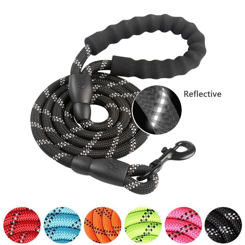 

150cm Strong Dog Leash Pet Leashes Reflective Leash For Big Small Medium Large Dog Leash Drag Pull Tow Golden Retriever