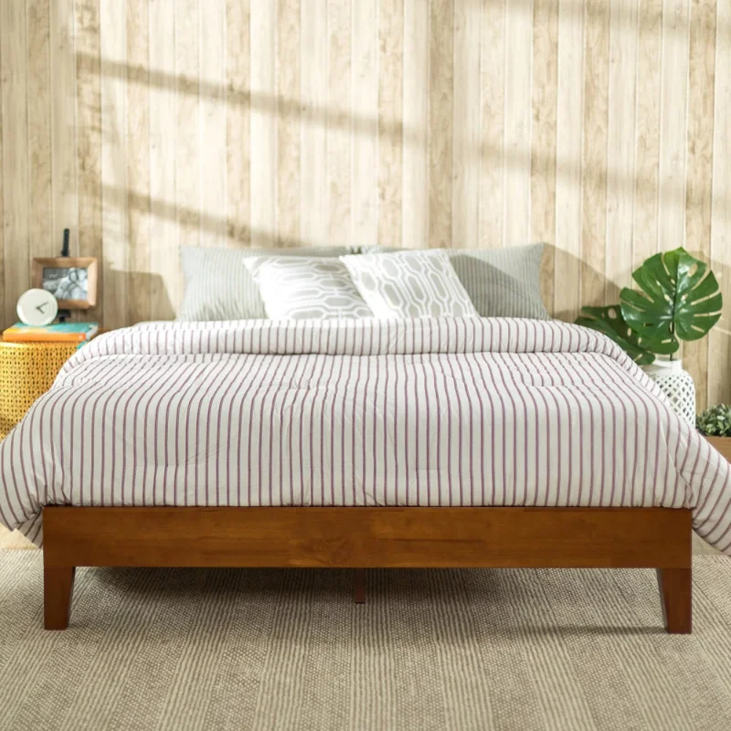 

Zinus Wen 12" Wood Platform Bed Frame Cherry Queen 59.50 X 79.50 X 12.00 Inches Bedroom Furnitur Bed Slat End Cap