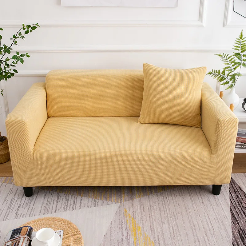 

Solid color simple sofa elastic universal all-inclusive dust cover fabric non-slip single and double sofa cover towel