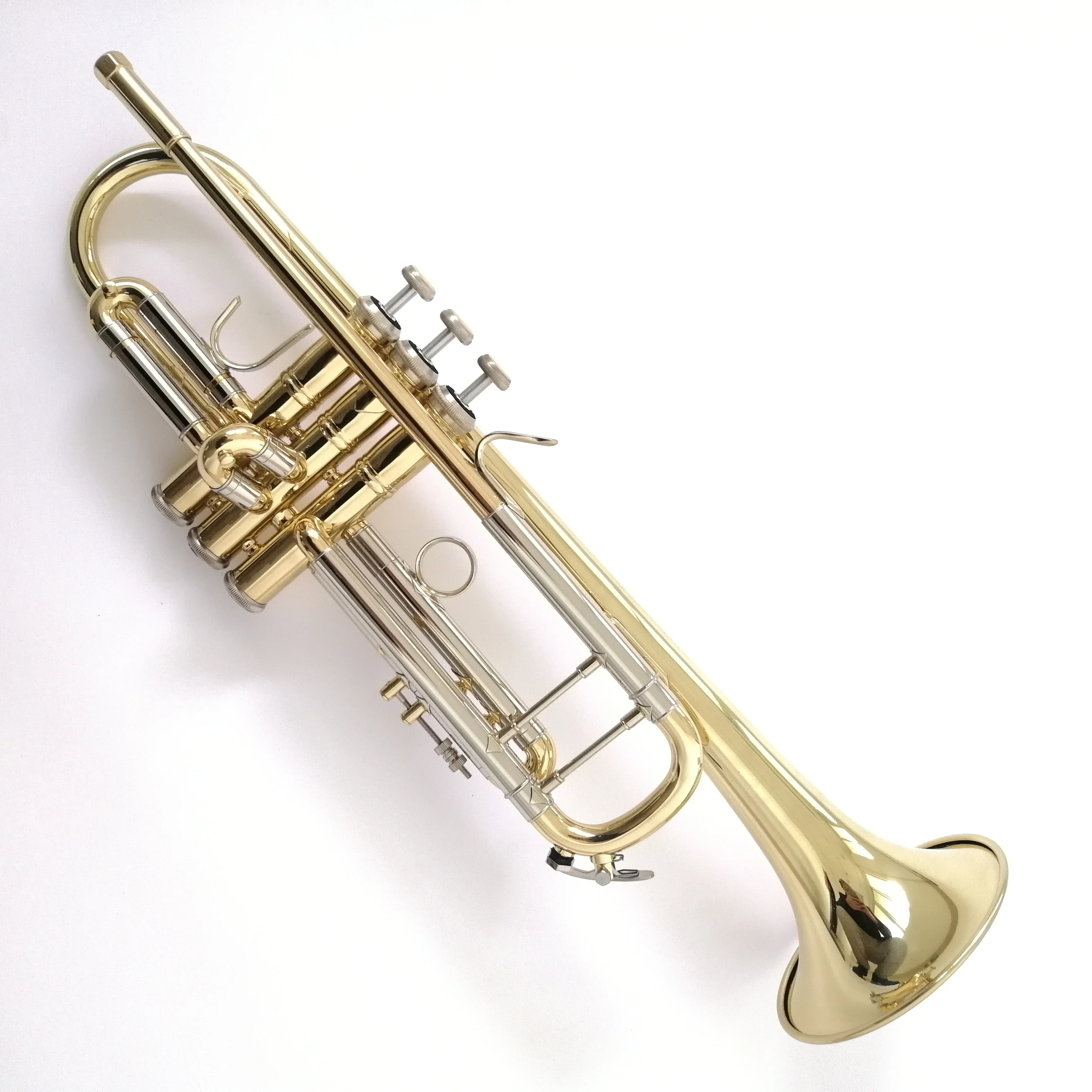 Yellow Brass Imported From Germany Bb Key Gold Lacquer Trumpet