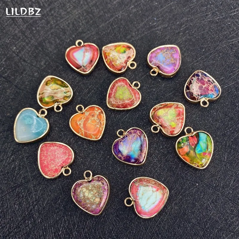 

1pc/pack Natural Stone Emperor Stone Necklace Pendant 16x18mm Charm Handmade Jewelry DIY Bracelet Earring Hairpin Accessories