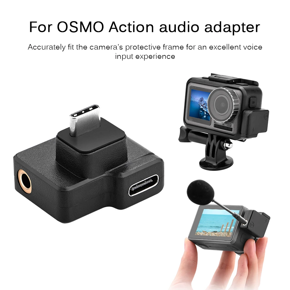 

USB Type C штекер-гнездо + 3,5 мм фотосессия для DJI OSMO ACTION