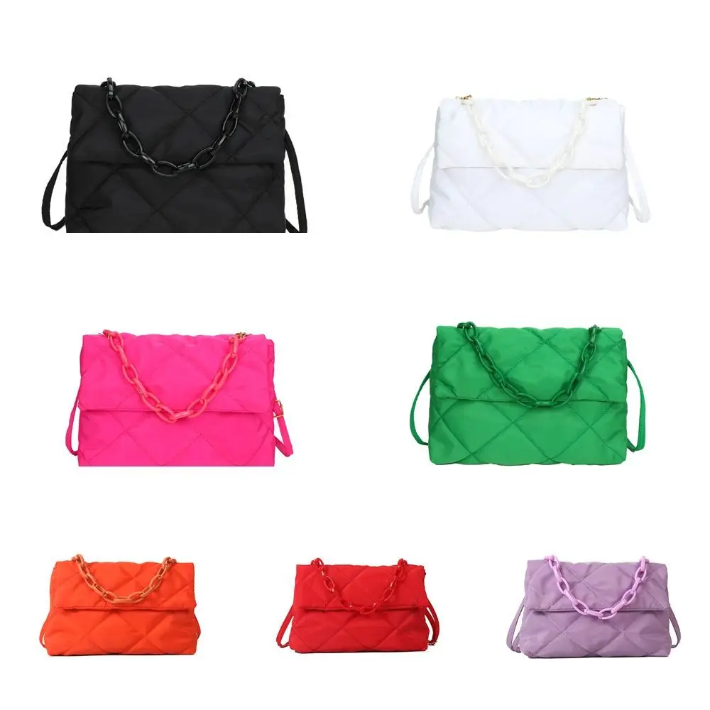 Хлопковая сумка через плечо Down Space в клетку с ромбами корейская на акриловой