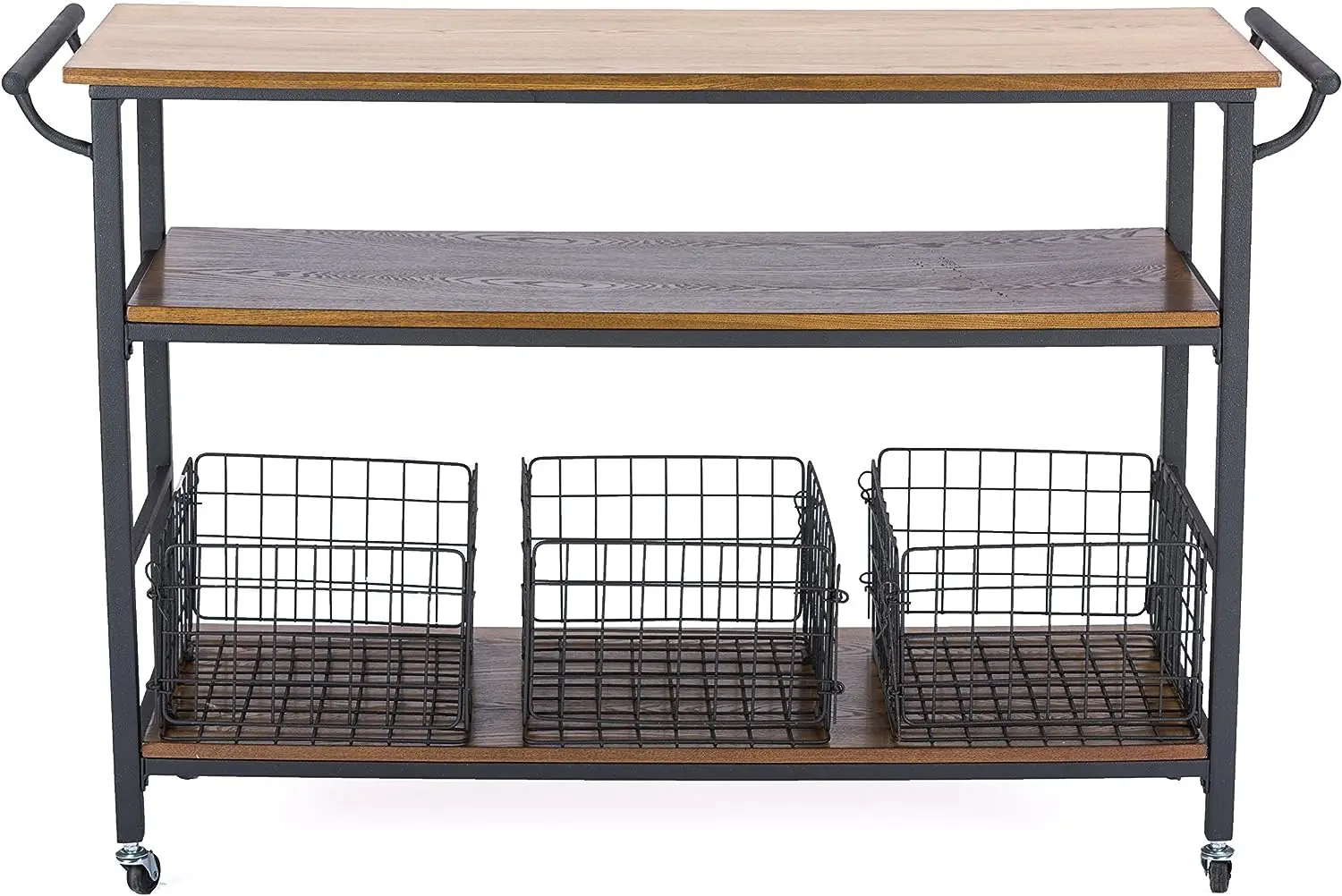 

Studio Lancashire Wood and Metal Kitchen Cart, Brown