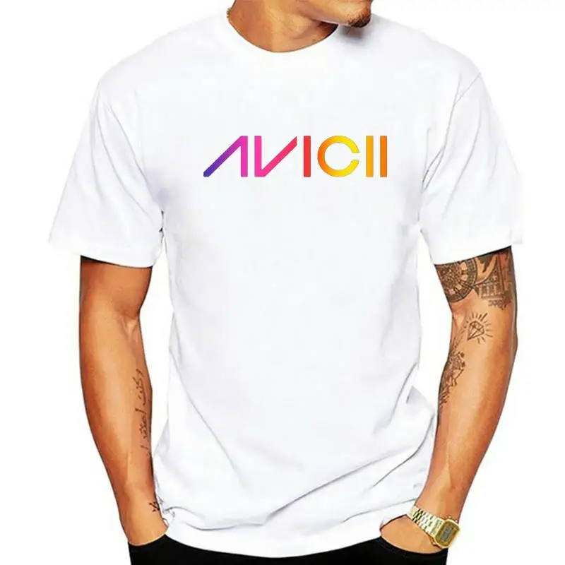 Мужская черная футболка Avicii 3 Dj музыкальный фестиваль