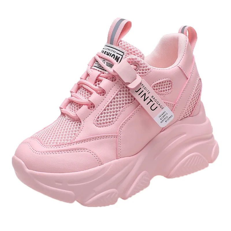 

Sneakers Women Spring Women's Sneakers Height Increasing White Black Autumn Chunky Shoes Breathable Leisure Pink Sneakers Luxury