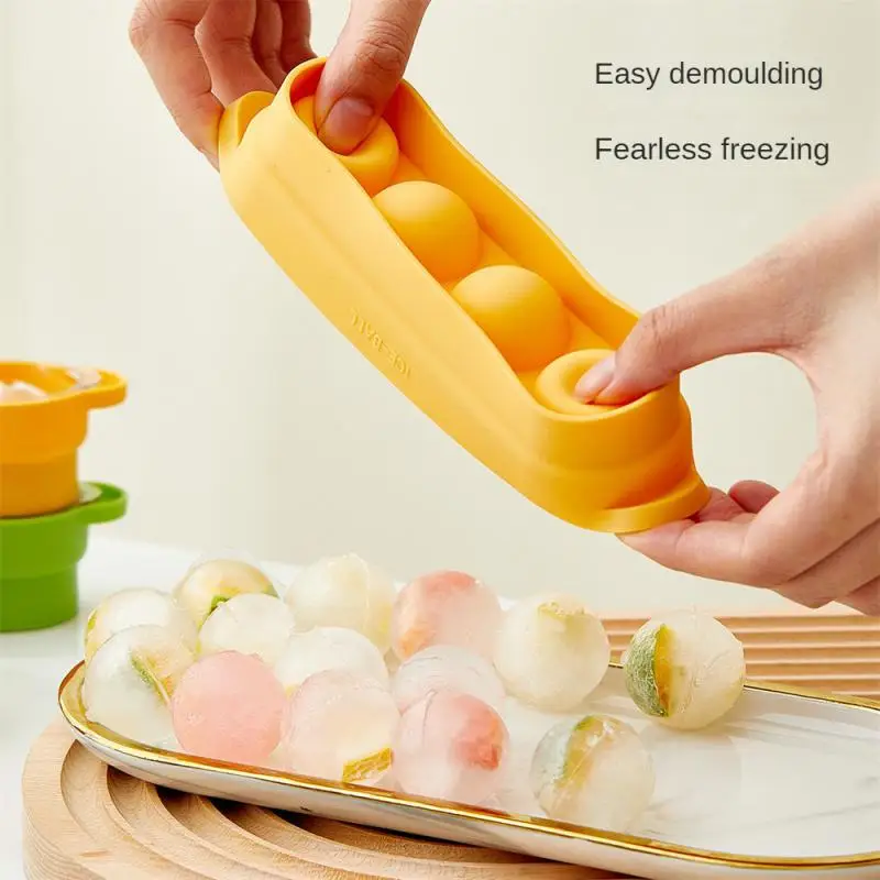 

Soft Ice Hockey Mold Healthy Food Grade Spherical Ice Block Model Easy Demoulding Quick Freezing Frozen Ice Block Tool Household