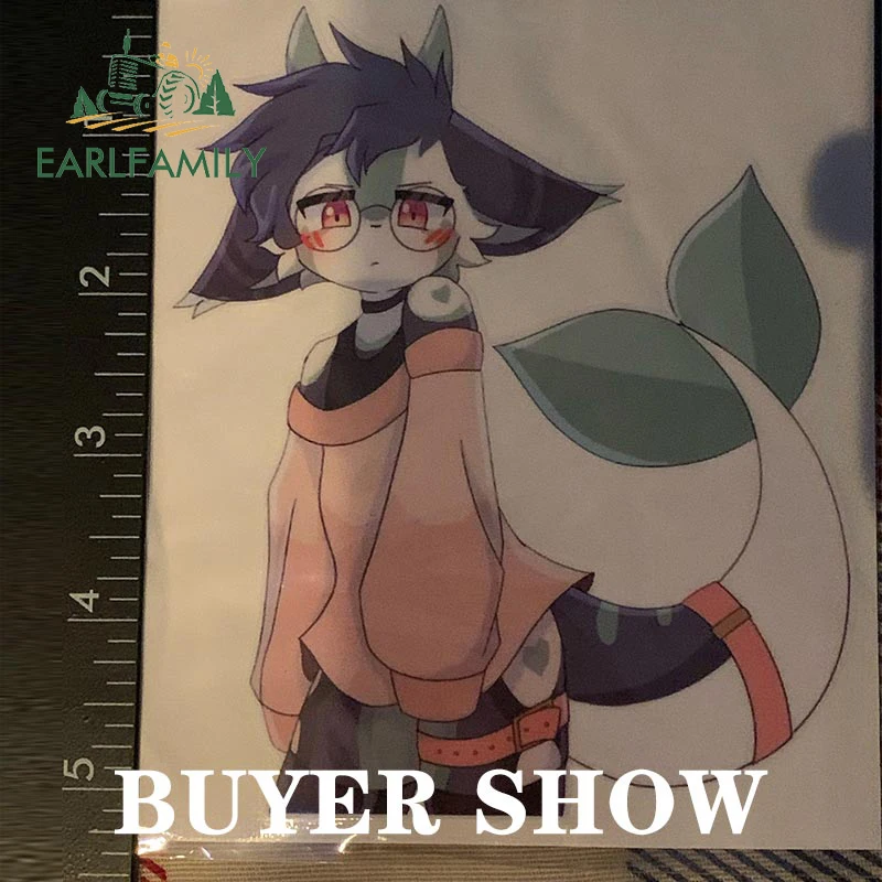 EARLFAMILY 13cm x 11cm for Furry Cute Personality Car Stickers Vinyl Wrap Decals Occlusion Scratch Bumper Windows Decoration - купить по