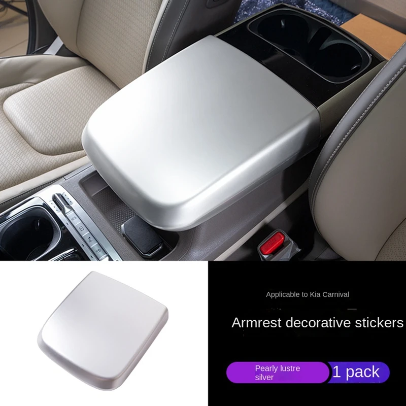 

For Kia Carnival KA4 2021 2022 ABS Car Center Console Armrest Box Protector Panel Cover Trim Sticker Accessories