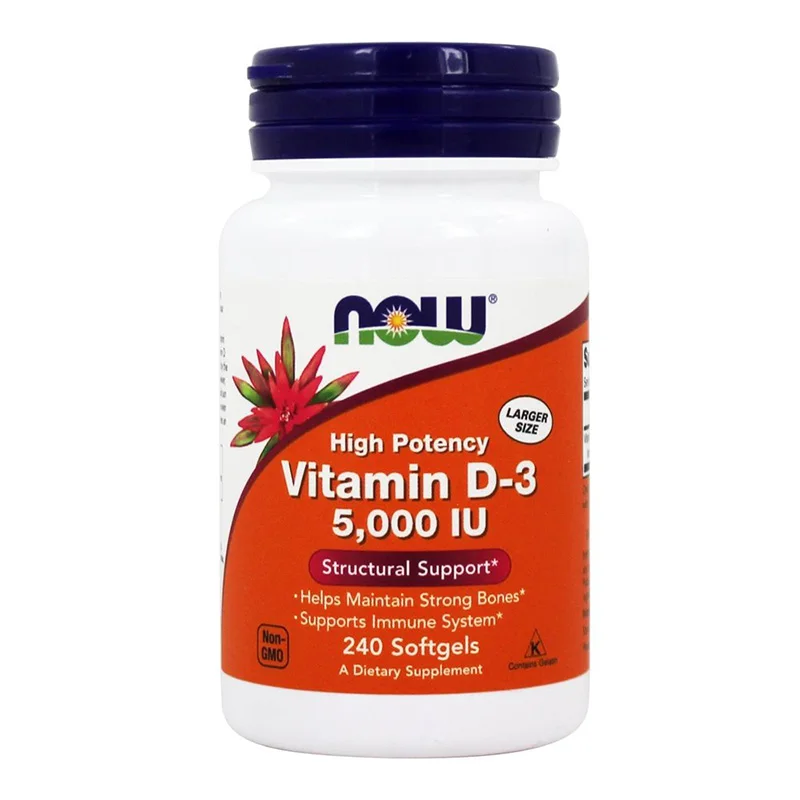 

Free shipping High Potency Vitamin D-3 5,000 IU Helps Maintain Strong Boes Supports Lmmune System 240 Softgels