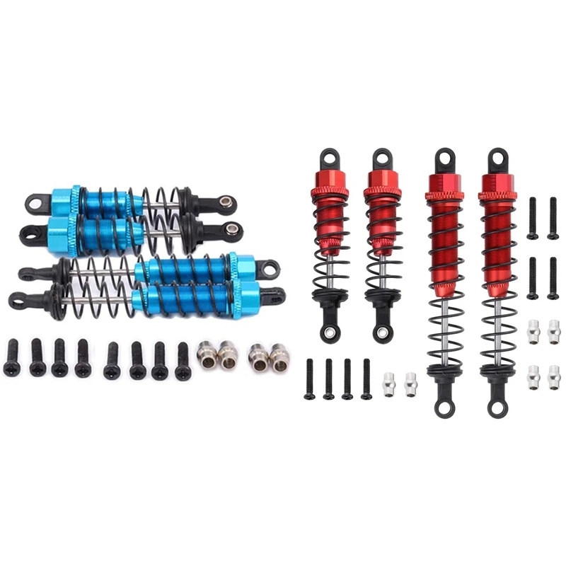 

2 Set Metal Oil Filled Front Rear Shock Absorber For 1/12 Wltoys 12428 12423 RC Car Crawler Upgrad Part,Blue & Red