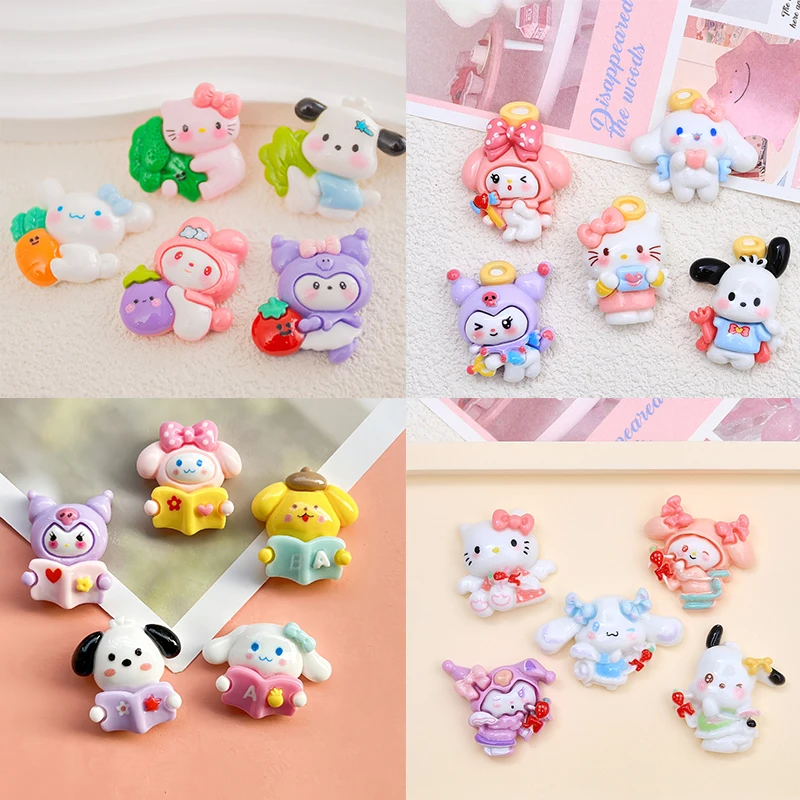 100 шт. кавайная мультяшная Серия животных Sanrio из смолы кошка кролик собака