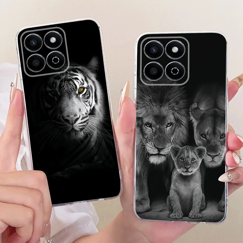 Фото Чехол для Honor 200 Smart 5G X7c ALT-NX1 с модным дизайном в виде тигра и дракона, мягкий силиконовый чехол из TPU для HonorX7C 200Smart №2