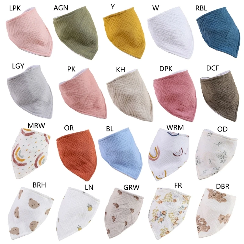 

Baby Triangular Scarf Bib Soft & Absorbent Cotton Bibs Multifunctional Unisex Drool Bib for Baby Newborn Boys Girls