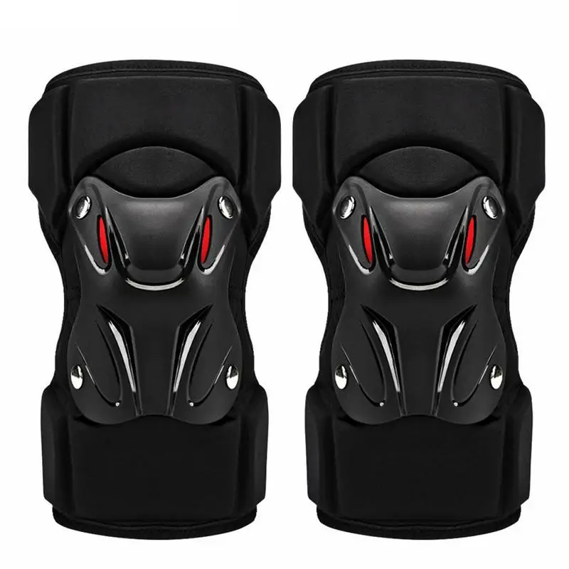 

Защита для голени, черные накладки на голени с длинными штанинами, предварительно изогнутые, подходят для коленей, защита для колена, регулируемое Защитное снаряжение для мотоцикла