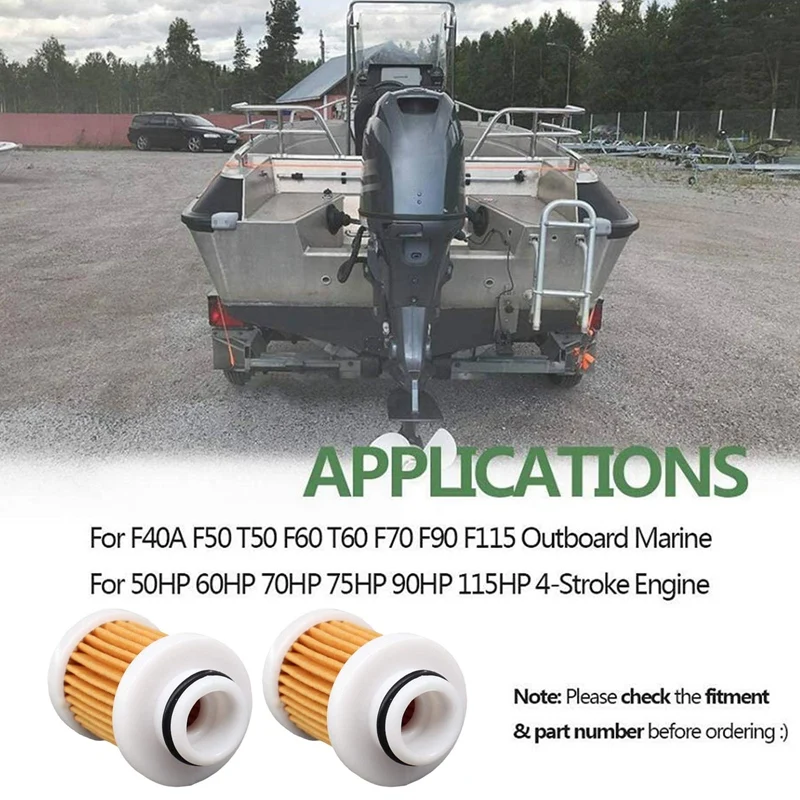 2 шт. 6D8-WS24A-00 топливный фильтр для Yamaha F50-F115 подвесной двигатель 40-115Hp 30HP-115HP