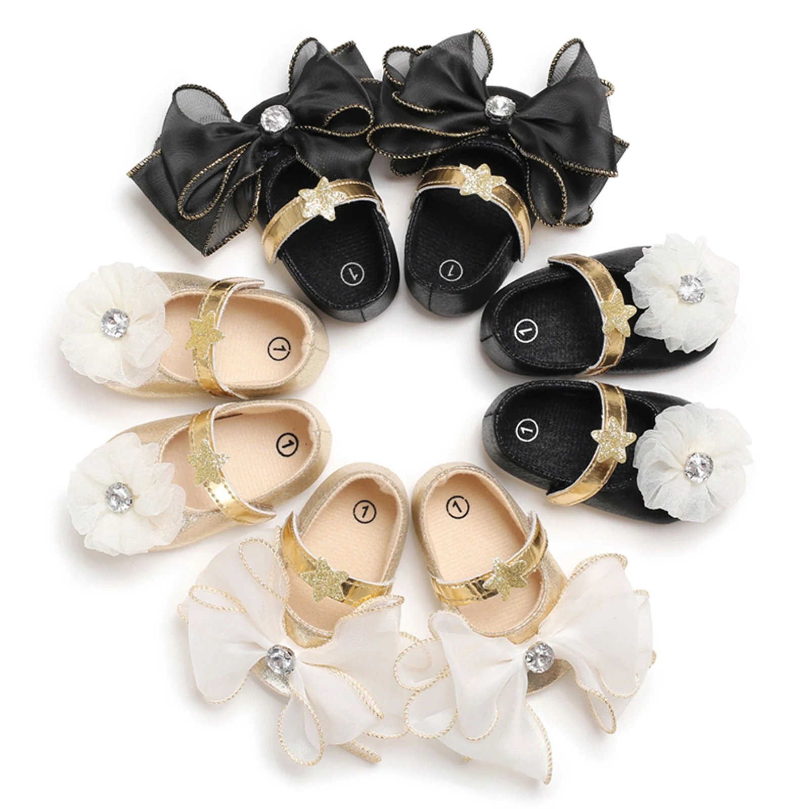 

Милая Цветочная отделка для младенцев 0-18 м, детская обувь для первых шагов, детская обувь для новорожденных, обувь из искусственной кожи для...