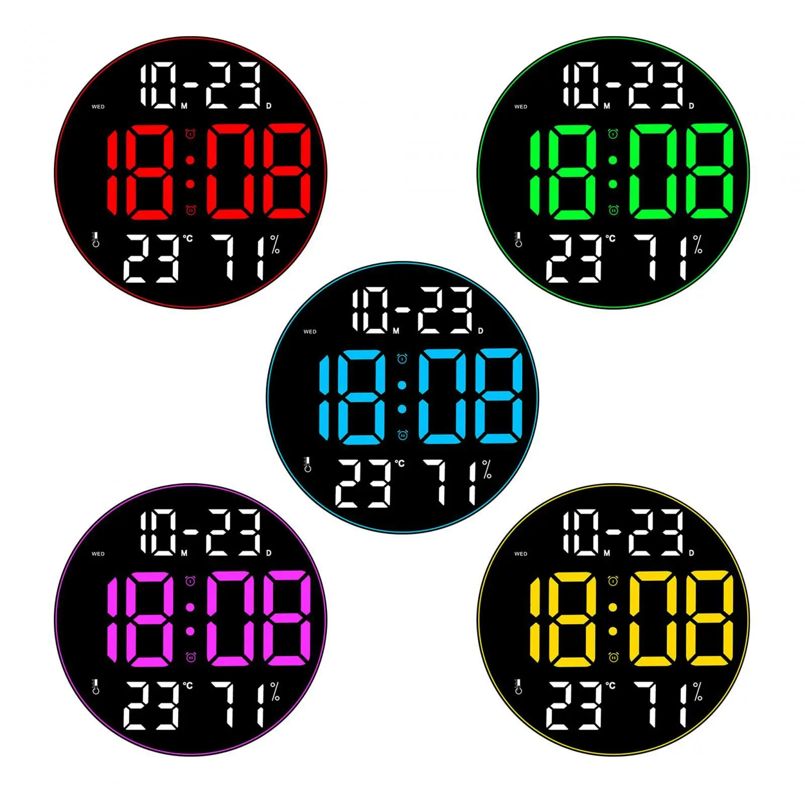 

Digital Wall Clock Desktop LED Wall Desk Clock for Hotel Study Room Dorm
