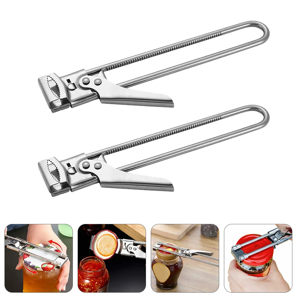 

2 Pcs Disassembler Bottle Opener Tin Heavy Duty Adjustable Stainless Steel Lid Lever
