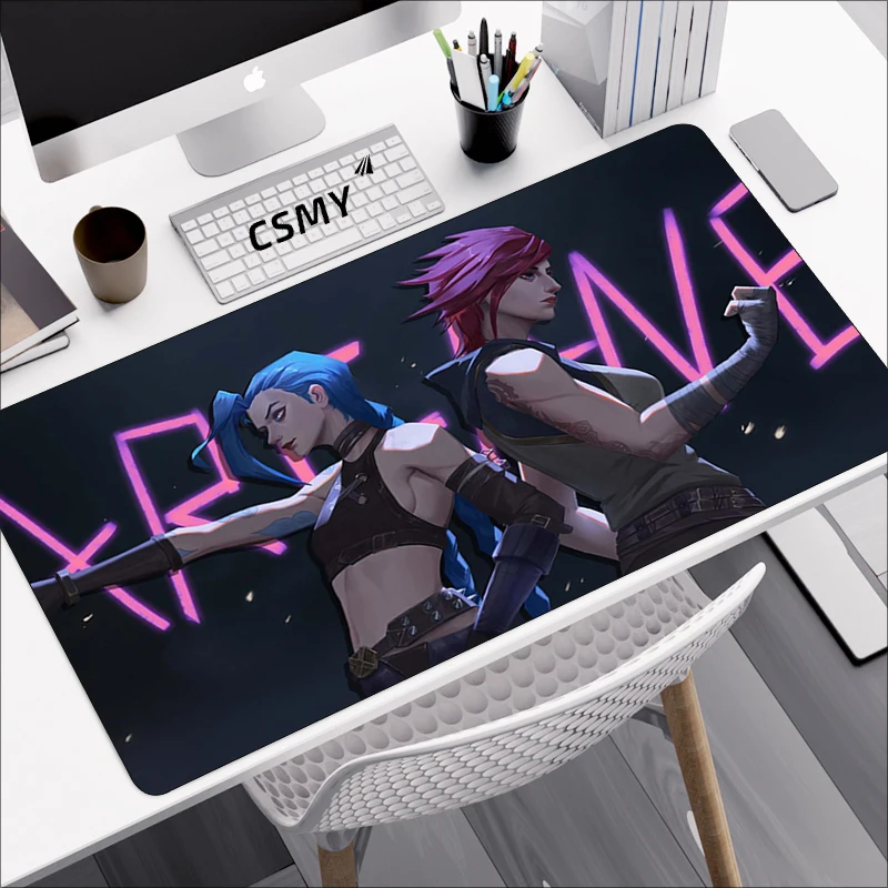 

Jinx Gamer Mouse Pad Gaming Accessories Computer Keyboard Deskmat Large Mat League of Legends Cabinet Pc Anime Mats Mousepad Xxl