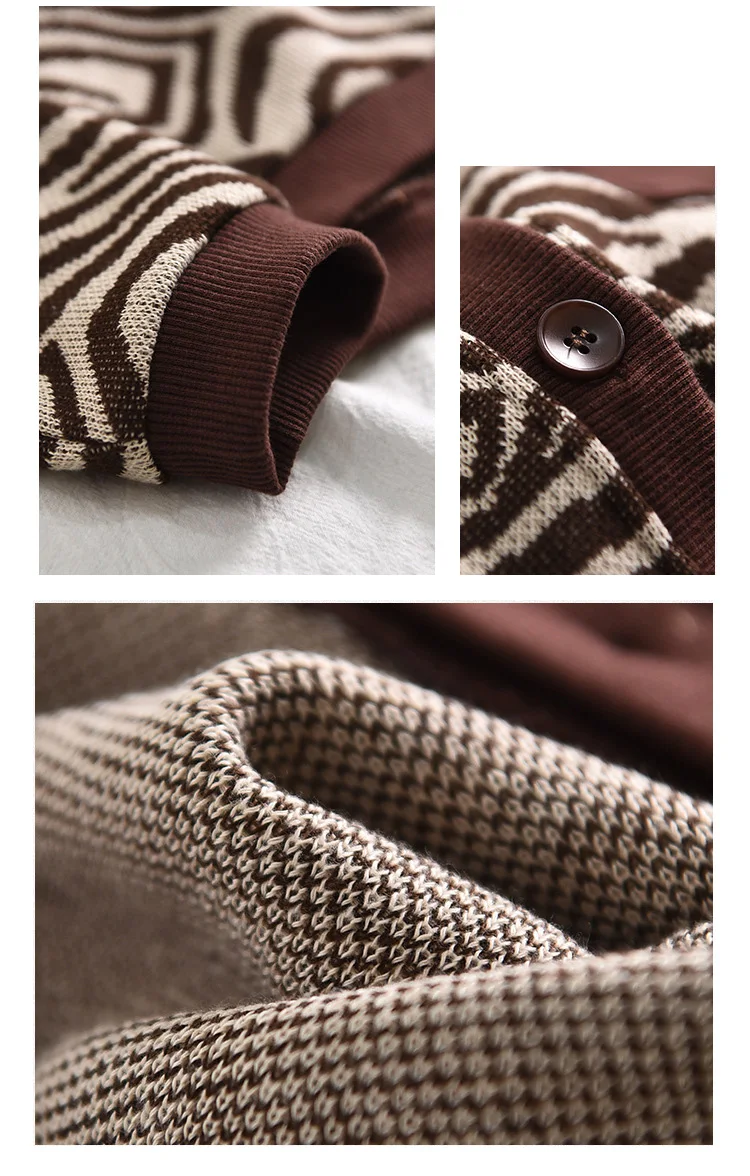 Укороченный хлопковый кардиган с рисунком зебры женские жаккардовые вязаные