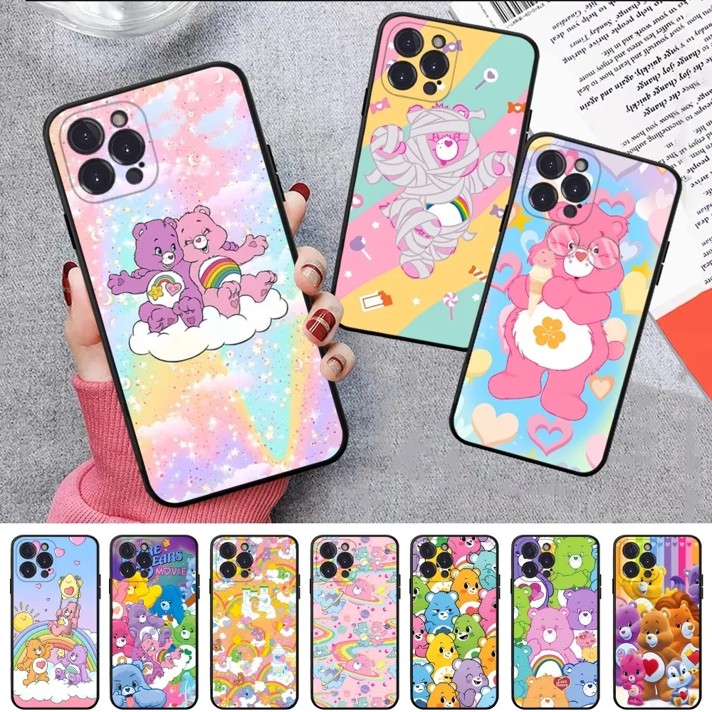 

Cartoon-C-Care-Cute-B-Bears Phone Case For IPhone 15 8 7 6 6S Plus X SE 2020 XR XS 14 11 12 13 Mini Pro Max Mobile Case