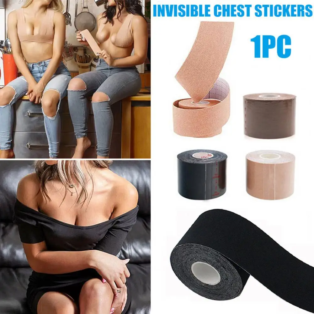 

Useful Breast Lift Tape 3 Colors Strapless Dress Nipple Cover Breast Lift Sticker Push-up 5 Sizes Nipple Cover for Athlete