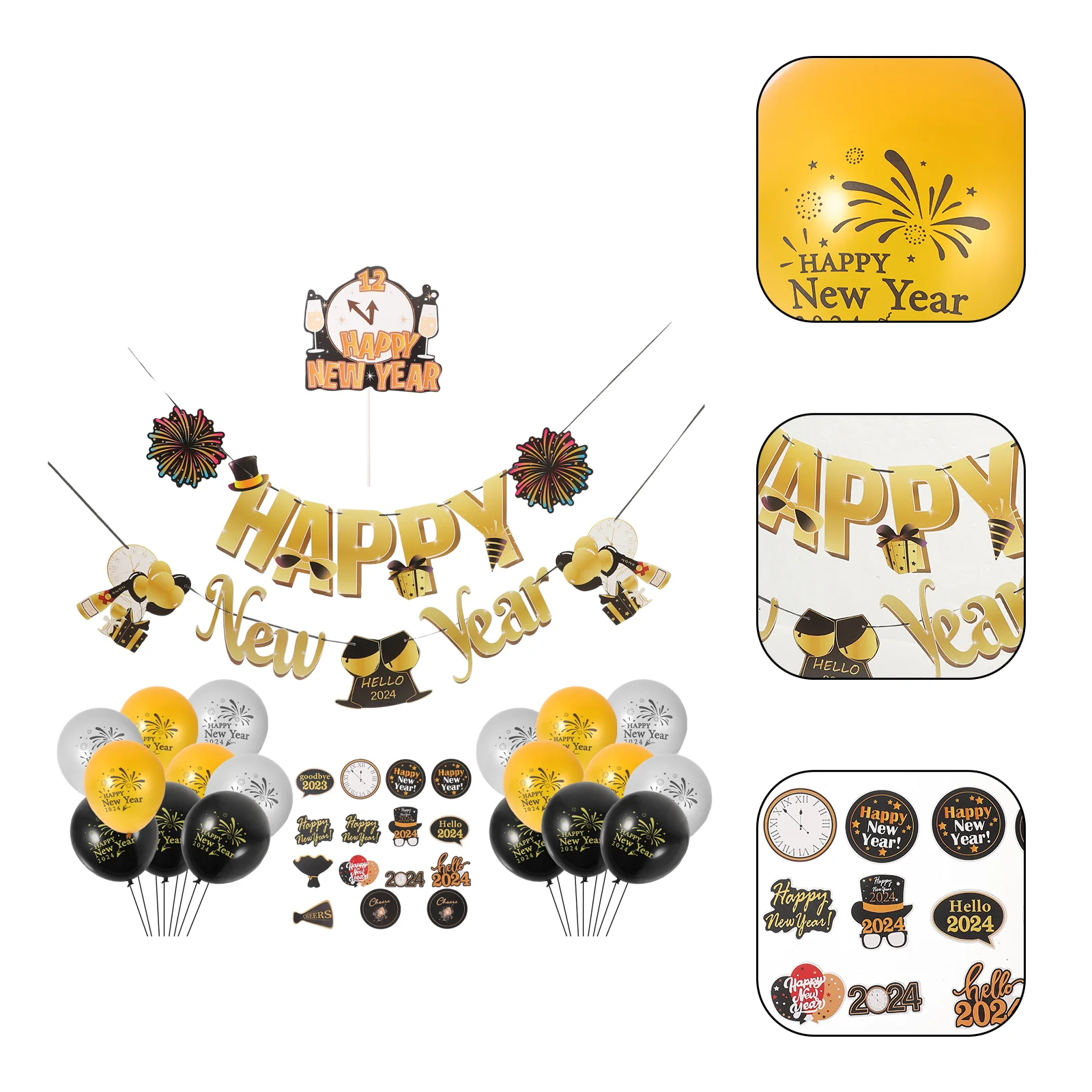 

1 Set New Year Eve Decoration New Year Party Decorations Party Supplies for 2024 Chinese Spring Festival