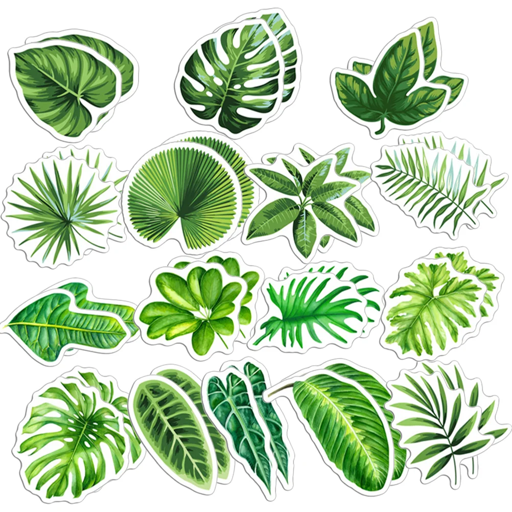 

32 Pcs Fridge Decor Tropical Leaves Molding Magnets Decorative Refrigerator Leaf Lockers Decorations