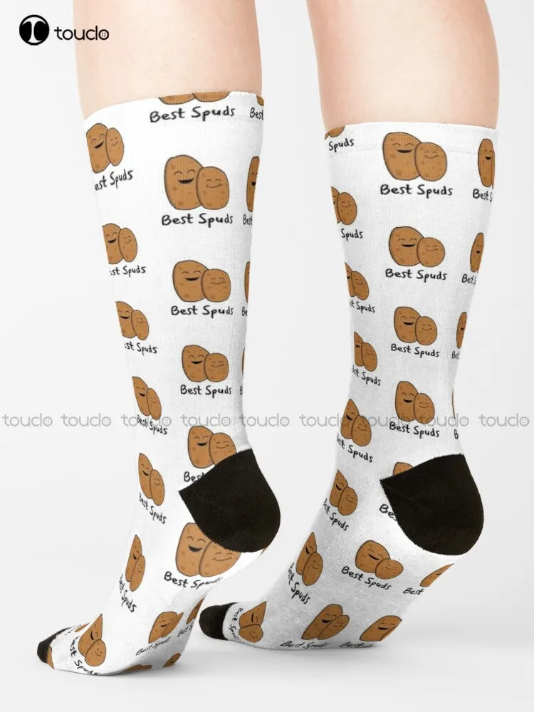 

Best Spuds - Funny Potato Gift Socks Black Socks For Men Unisex Adult Teen Youth Socks Cute Pattern Funny Autumn Best Cartoon