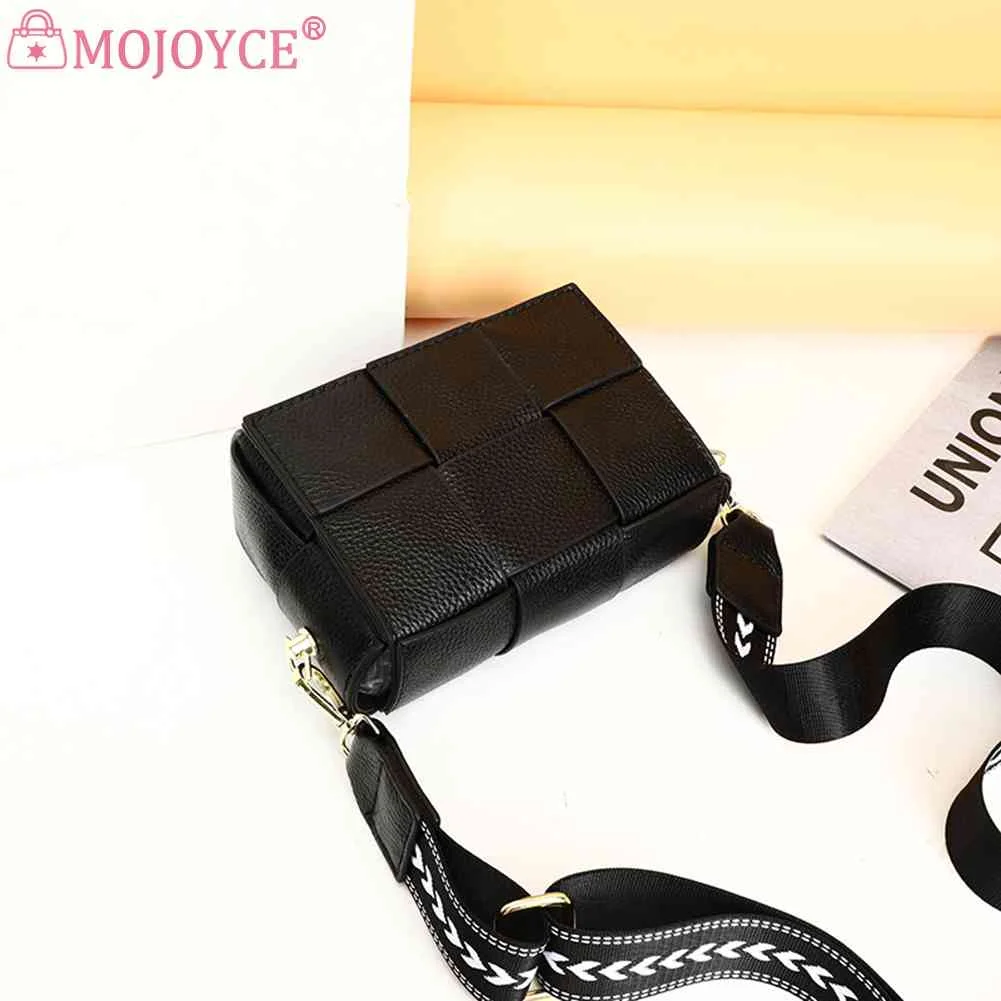 

Women Messenger Bag Cowhide Leather Fashion Shoulder Crossbody Bag Print Wide Strap Retro Designer for Ladies Girls Travel Purse