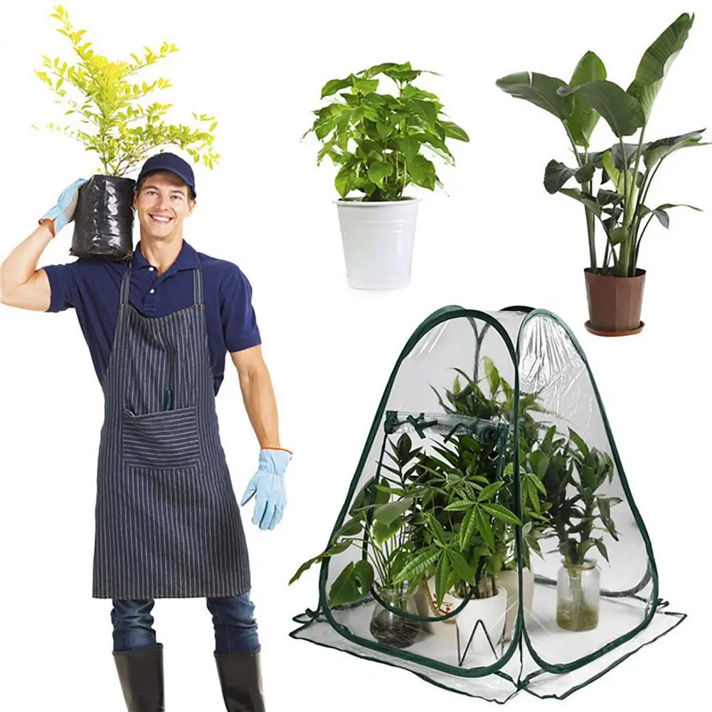 

Greenhouse Cover Convenient Folding Mini Clear Protection Cover Grow Plant Tent for Yard