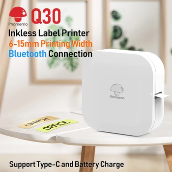 Phomemo Q30 Label Printer Wireless Mini bluetooth Thermal Printer Portable Adhesive Label Sticker Printer Machine Home Office 1