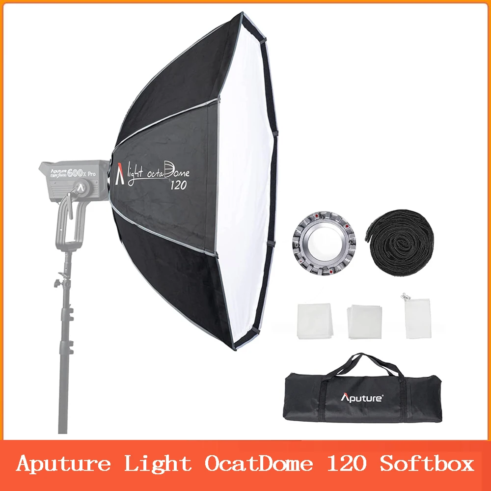 

Aputure Light OcatDome 120 Octagon Softbox Soft Light Bowens Mount Light Modifier for Aputure 300X 120D II 300D
