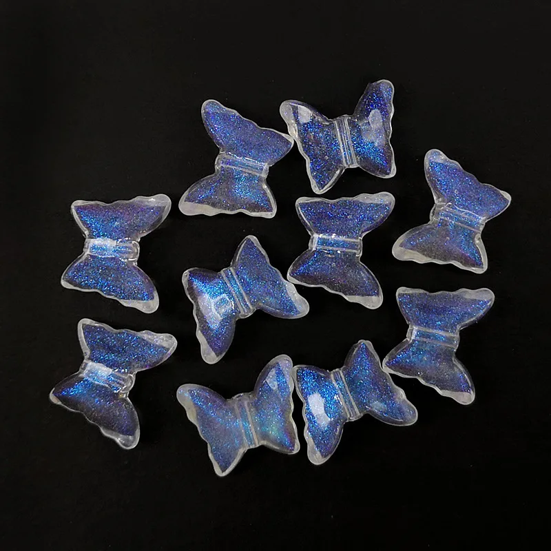 5pcs Acrylic Moon Star Flower Beads Transparent Aurora Dazzling Laser LooseWholesale Lot For Jewelry Making DIY Crafts Pendant