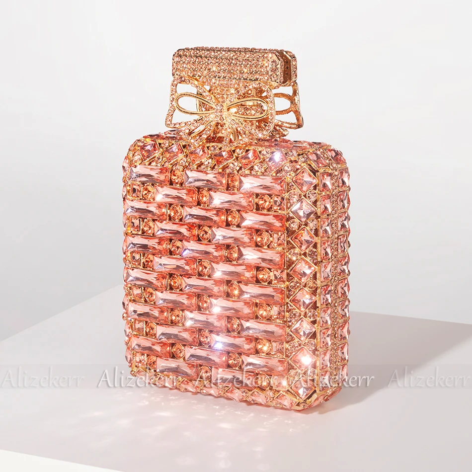 Вечерние женские сумки Alizekerr в виде флакона духов с кристаллами роскошные