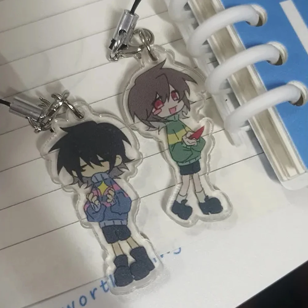 Брелок для косплея Game Undertale Frisk Chara акриловая цепочка телефона веревочный брелок