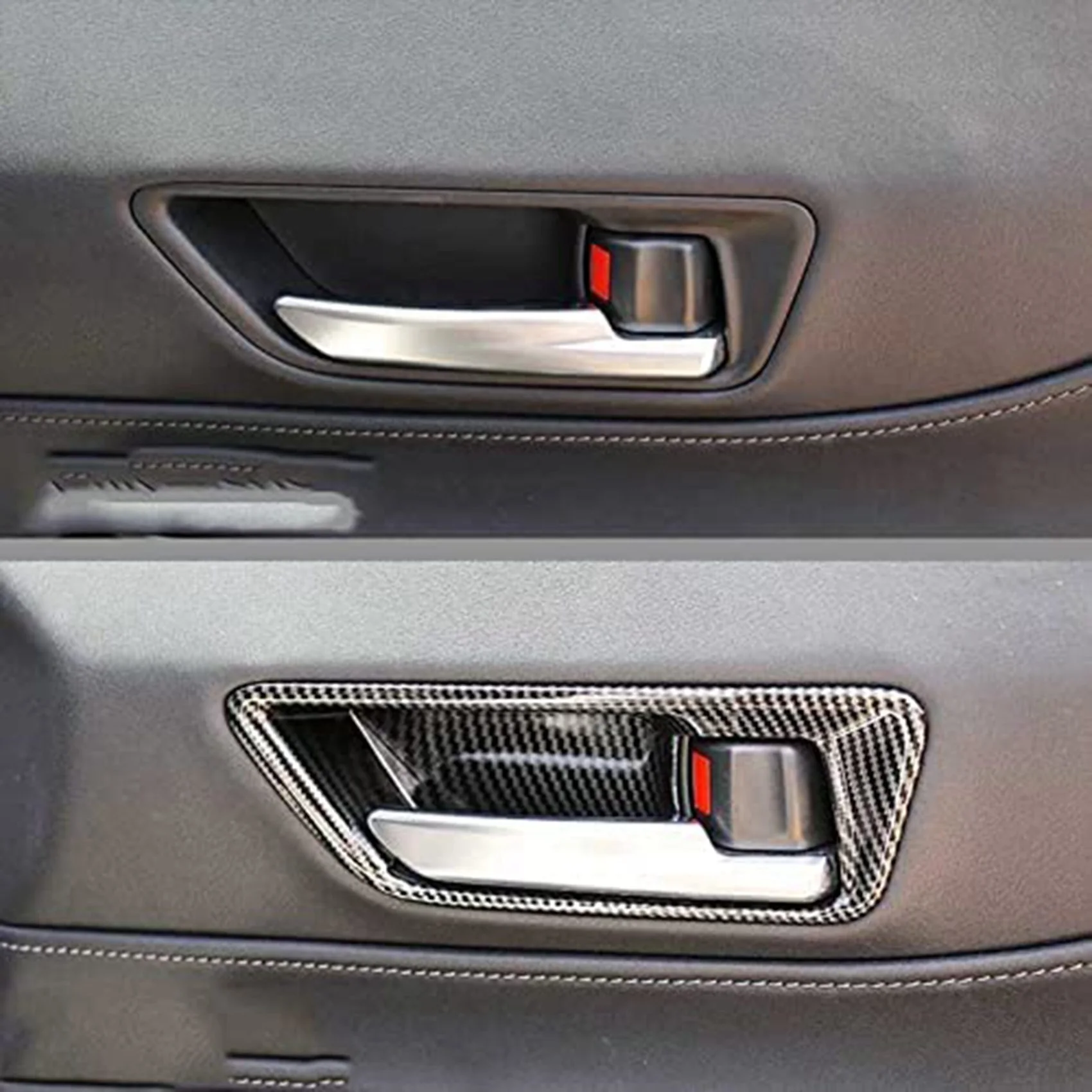 4 шт./партия крышка для автомобильной дверной ручки из углеродного волокна Toyota