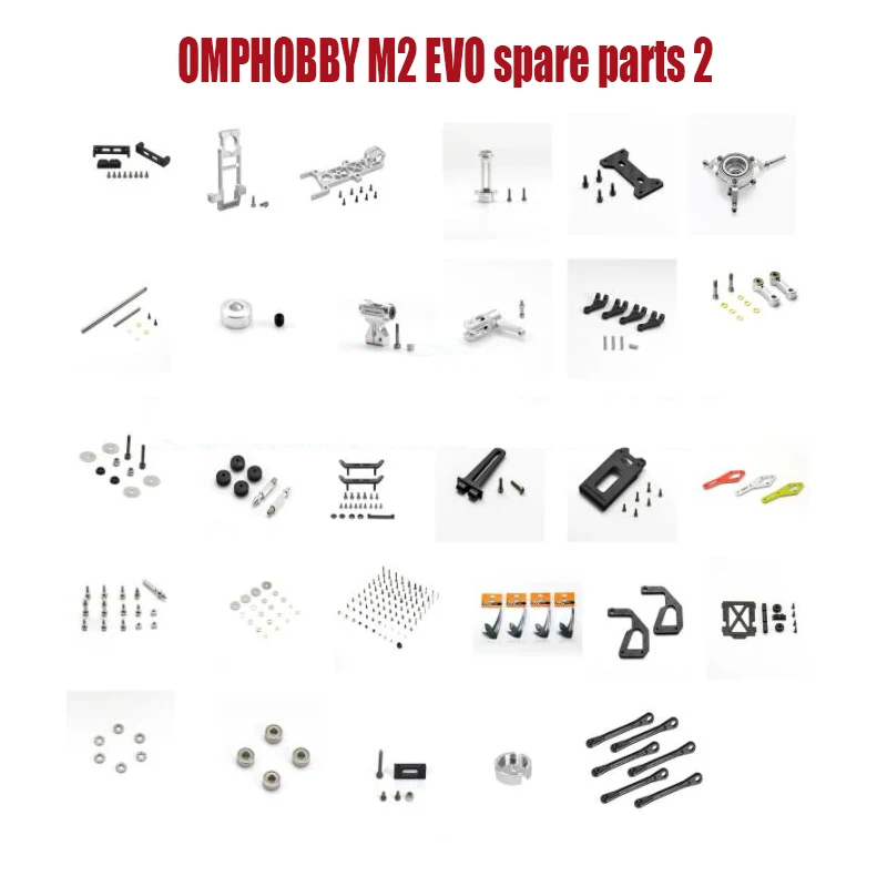 

OMPHOBBY M2 EVO M2-EVO RC Helicopter Spare Parts Motor Rotor Holder Mount Swash Plate Pull Rod Shaft Bearing Screws Set 2