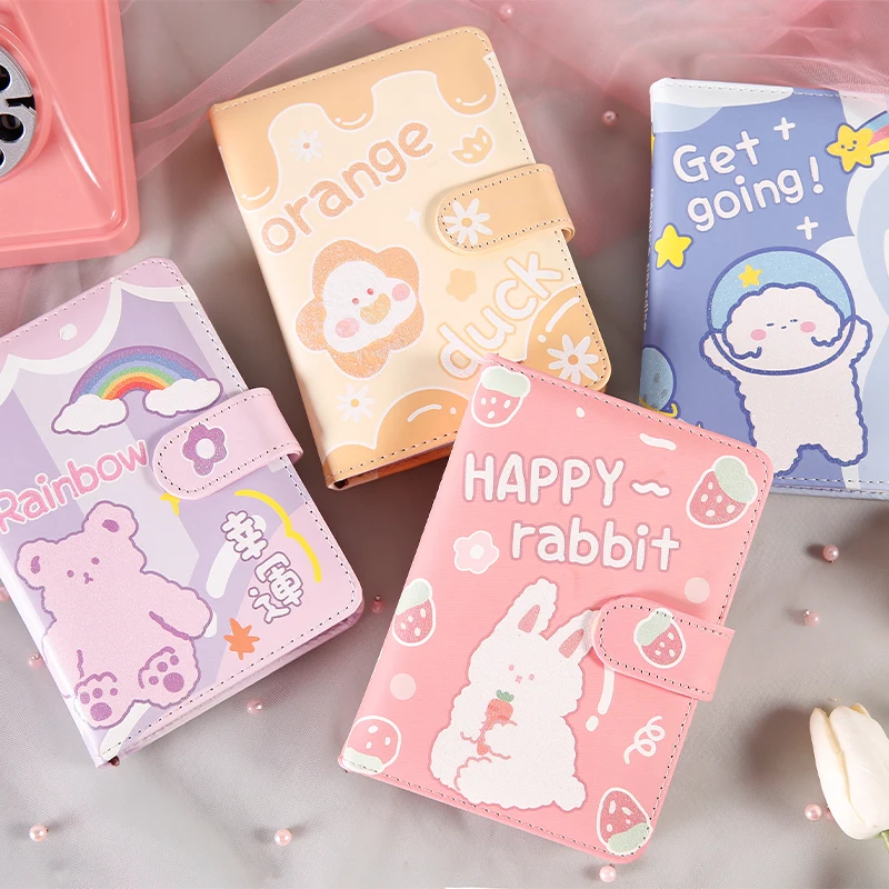 

Cartoon Rabbit Bear Notebook Colorful Inner Page Kawaii Stationery Journal Diary Hand Account School Office Supplies