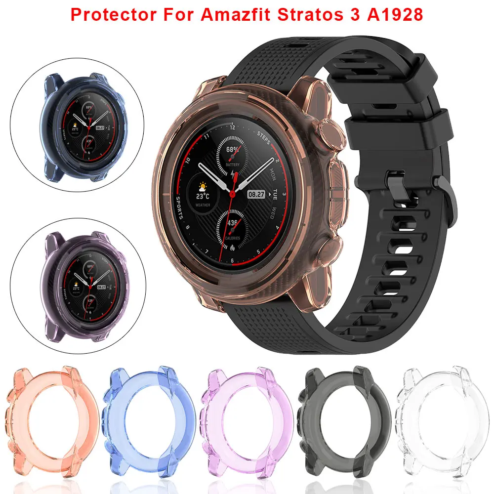 

TPU Screen Protector For Xiaomi Amazfit A1928 Case Cover Protection Shell For Huami Amazfit Stratos 3 Watch Screen Protector