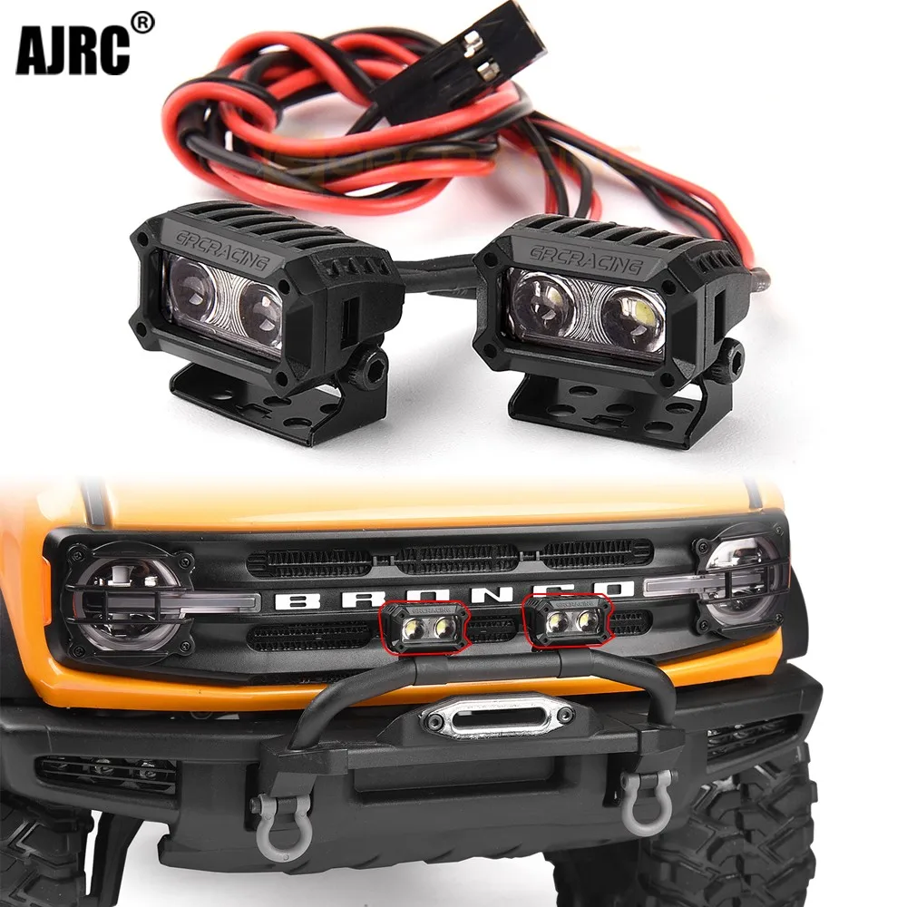 

Grc 18mm Rectangular Spotlight Retro Simulation Off-road Searchlight Headlight Bumper Dome Light G157q For 1/10 Rc Crawler Car