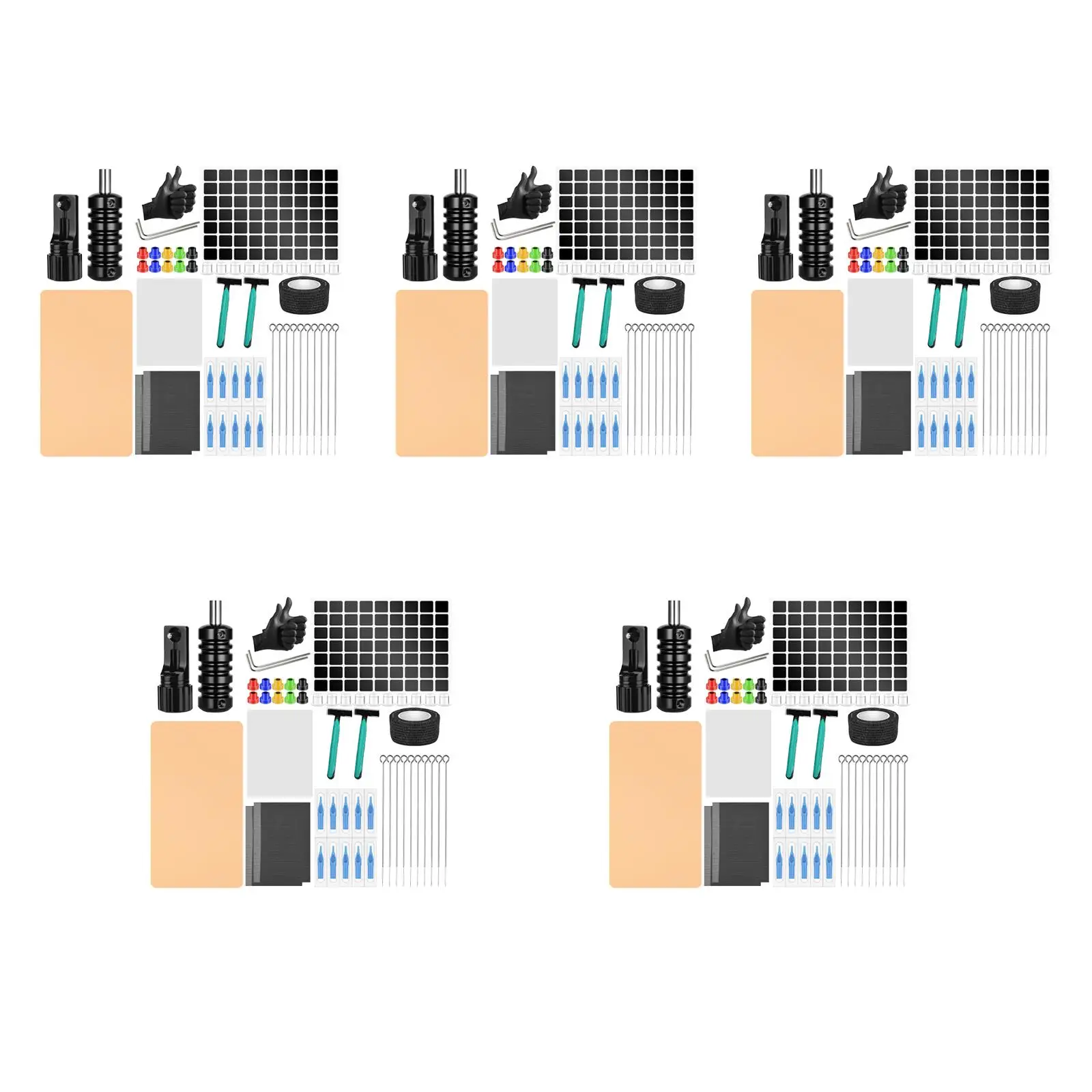 

DIY Tattoo Kit Portable Accessories with Practice Skin with Tattoo Needle