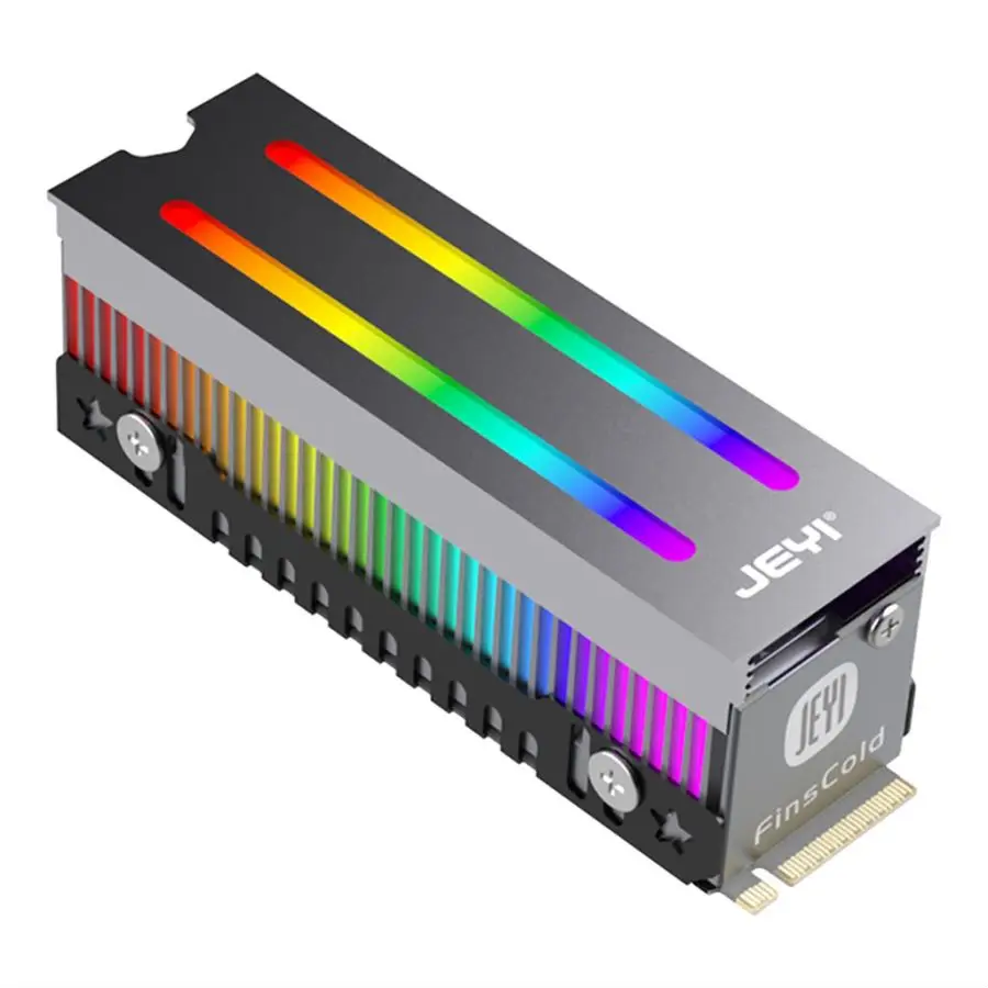 

JEYI M.2 радиатор SSD сверхмощный алюминиевый сплав конвективный радиатор для M2 NVME NGFF SSD охладитель пассивные радиаторы с ребрами