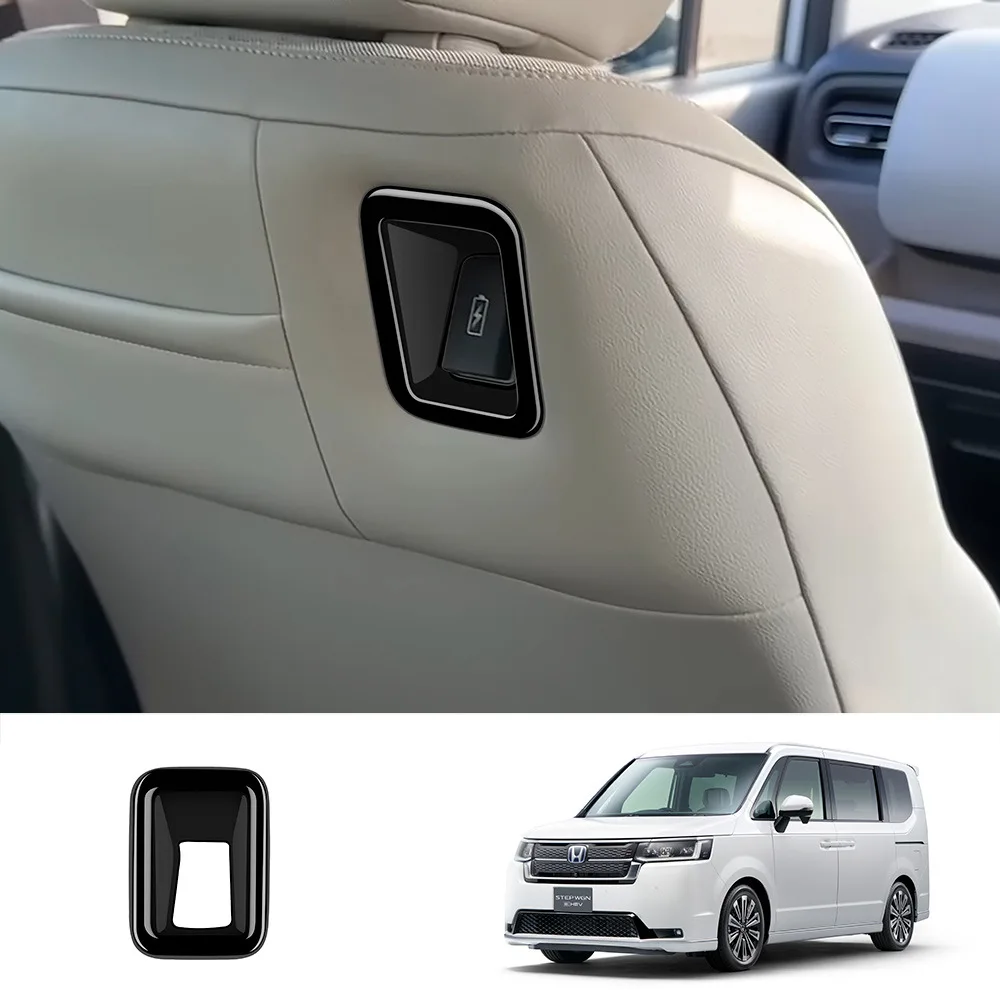 

Для Honda Stepwgn Spada RP8 2022 2023 2024 интерьер ABS заднее сиденье USB крышка отделка USB украшения блестки молдинг аксессуары