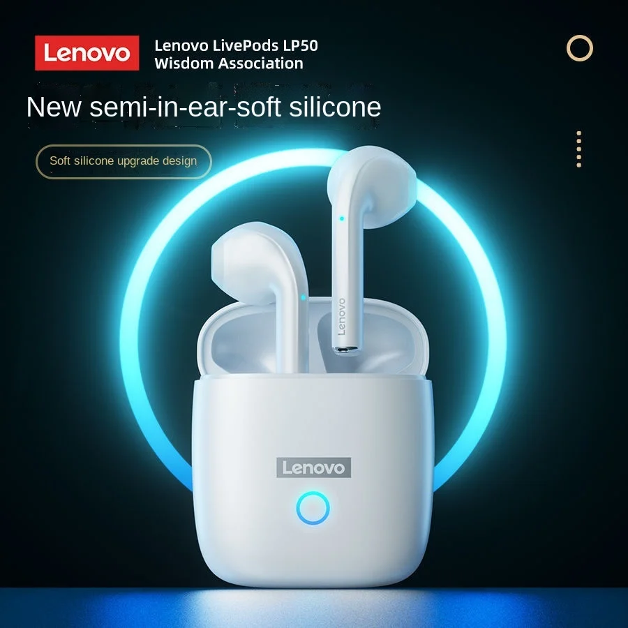 

Lenovo Lp-50 TWS Bluetooth Earphone Sports Wireless Headset Stereo Earbuds HiFi Music With Mic LP1 S For Android IOS Smartphone