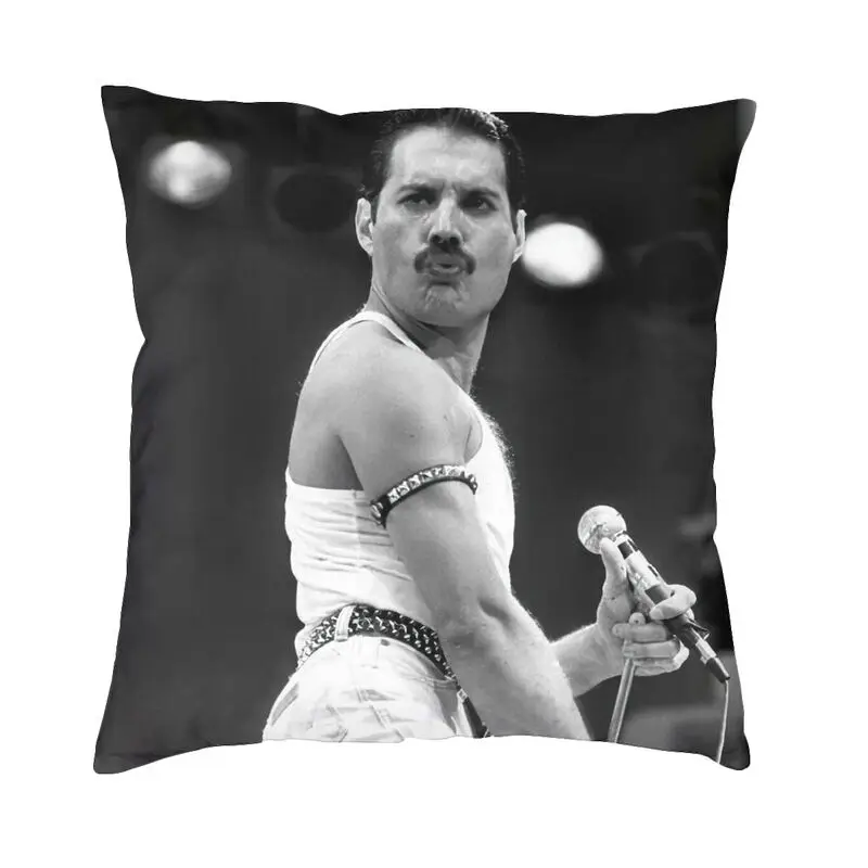 

Музыкант Freddie Mercury, чехол для подушки, диван для гостиной, британская рок-группа, квадратная декоративная подушка, 45x45 см